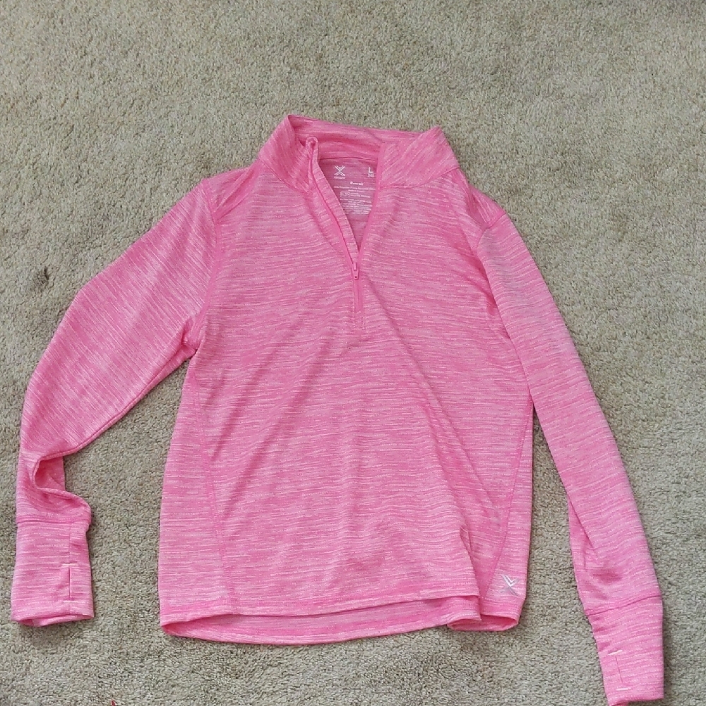 Pink Quarter-Zip Girls 14
